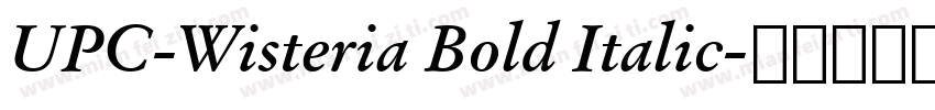 UPC-Wisteria Bold Italic字体转换